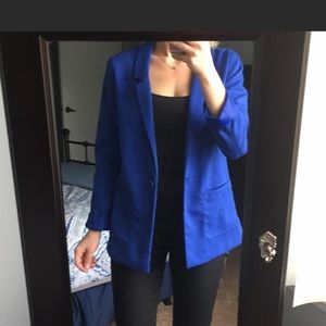 Blue Business Blazer with Pockets